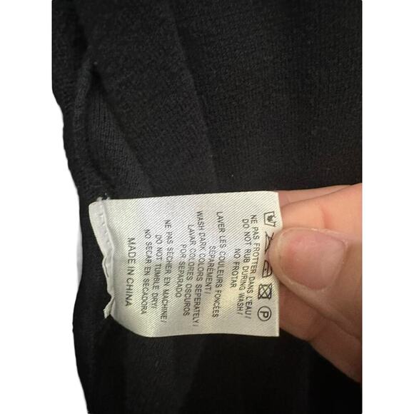 Sandro Women's Black Open Front Long Sleeve Knit Wool Cardigan Sweater Size 2 - Picture 5 of 6